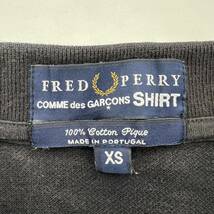 COMME des GARCONS SHIRT ☆ FRED PERRY 希少 コラボ 半袖 ジップ ポロシャツ ブラック XS メンズ ストリート モード ギャルソン■BC268_画像5