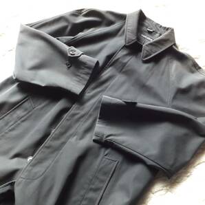 GIORGIO ARMANI ジョルジオアルマーニ 黒タグ オールド コットン コート サイズ48 メンズ 黒 ブラック MADE IN ITALY 春にもの画像1
