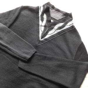 VERSACE CLASSIC ヴェルサーチ　クラシック　セーター　メンズ　Lサイズ位　黒　ブラック　ニット　ジャンニ・ヴェルサーチ・ジャパン