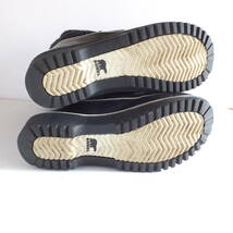 SOREL　ソレル　ウォータープルーフ　スエード　ブーツ　24cm（US7）　黒　ブラック　内側ボア　防水　全長30cm_画像7