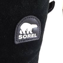 SOREL　ソレル　ウォータープルーフ　スエード　ブーツ　24cm（US7）　黒　ブラック　内側ボア　防水　全長30cm_画像2