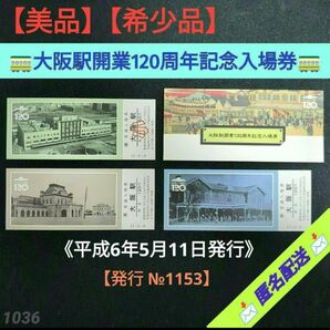 【美品】【希少品】大阪駅開業120周年記念入場券《平成6年5月11日発行》