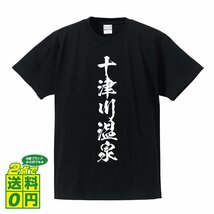 十津川温泉 オリジナル Tシャツ 書道家が書く プリント Tシャツ S M L XL XXL 120 130 140 150 G-S G-M G-L 【 百名湯 】_画像1