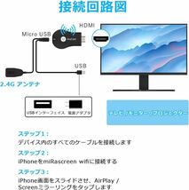 HDMIミラーキャスト4K HD1080P iphoneの動画 Android　hdmi 変換 ケーブル 動画転送 【Android＆iOS＆iphone＆Windows＆MAC OS対応】_画像3