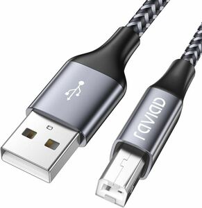 RAVIAD プリンターケーブル 2M USB2.0ケーブル タイプAオス - タイプBオス 480Mbps高速データ転送 Canon、エプソン、ブラザー など