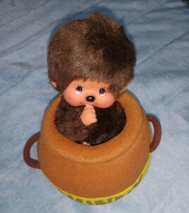 モンチッチ ぬいぐるみ 昭和レトロ サル 猿　約２０cm/蜂蜜壺