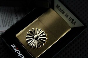 ★1円～ USA製 BRASS 真鍮無垢 ZIPPO 菊の御紋 菊紋 愛国 菊紋章 平成 右翼 左翼 昭和 令和 ご紋家紋 bv249