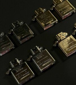 新品未使用 ZIPPO 純正 ゴールド 金色 インサイドユニット 2種 各1 2個セット 適合 レギュラー アーマー フラットトップ インナー bv792