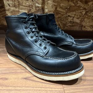 レッドウィング 9015 ベックマン 黒 ブラック フェザーストーン モックトゥ 編み上げ ブーツ redwing ソールカスタム