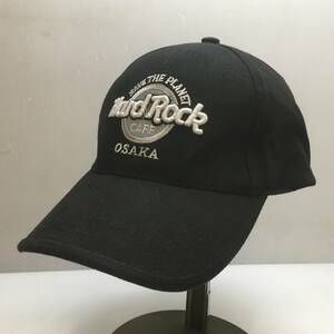 ■OSAKA ① Hard Rock Cafe ハードロックカフェ キャップ 黒 ブラック 頭囲52～59cm 帽子 野球帽 大阪 HRC■