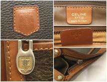 ■CELINE セリーヌ セカンドバッグ 2点 M08 マカダム柄 / M90 無地 ブラウン クラッチバッグ ブラウン系 PVC レザー 現状品■_画像8