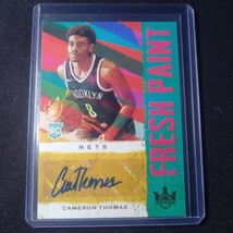 【199シリ】キャメロン・トーマス　ルーキー 直筆サイン 2021-22 PANINI COURT KINGS FRESH PAINT RC AUTO CAMERON THOMAS_画像1