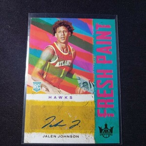 【199シリ】ジェイレン・ジョンソン RC　2021-22 Panini Court Kings Fresh Paint Jalen Johnson #FP-JJN Auto /199　直筆サイン