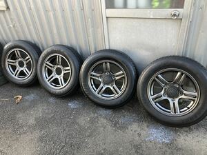 美品　スズキ　ジムニー　JB23 エンケイ製純正ホイール　軽量　175/80R16 ブリヂストン　タイヤ付き4本セット　アルミホイール