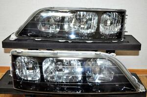 JZX100 GX100 100系 マークⅡ 純正 HID ヘッドライト 左右 セット KOITO 22-271 インナー 艶 ブラック加工 ② コーティング済 ツアラー