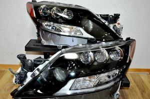 LEXUS LS600h LS600 LS460 UVF45 UVF46 LS レクサス 中期 3眼 LED ヘッドライト 左右 セット 綺麗 付属完備 ブラック加工 KOITO 50-110 K3