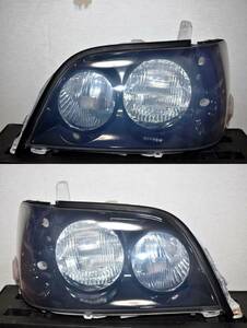 JZS171 JZS173 JZS175 JZS179 17系 クラウン アスリート 純正 HID ヘッドライト 左右 セット ブラック加工 ⑥ KOITO 30-280 ロイヤルへ　