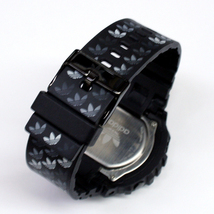 動作品 Adidas クオーツ式腕時計 デジタル ADH6122 クロノグラフ アラーム ラバーベルト ブラック系 24年1月電池交換 アディダス 札幌市_画像7