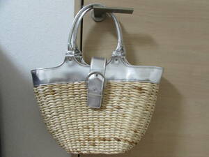 USED beautiful goods * basket bag . bag * basket * No-brand * beige × silver * storage basket * tote bag 