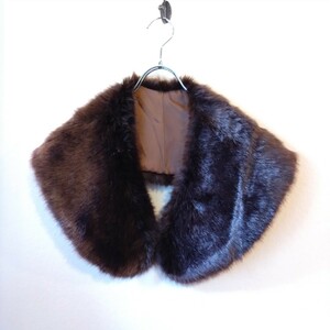 fur neck warmer tippet Brown fur /Y2712