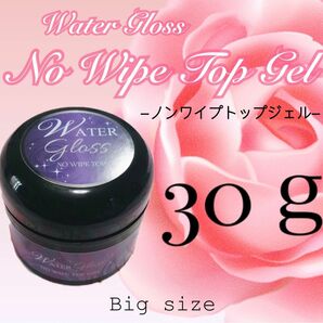 ノンワイプトップジェル 大容量30g ウォーターグロス ソークオフジェル ネイル