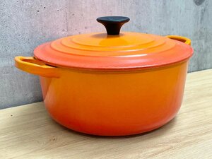 C-01004MC1222YX24 Le Creuset 鋳物ホーロー鍋 シグニチャー ココット・ロンド 20cm ルクルーゼ オレンジ 直接引取対応