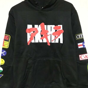 AKIRA パーカー 黒色 アキラ サイズL アニメ 90s ムービー 映画 ブラック black movie tee 半袖 送料無料 希少 hoody フード 新品