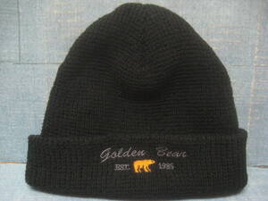 一点物!! Golden Bear ゴールデンベア ロゴ ニット帽 ワッチ サイズ 57-59ｃｍ