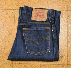  records out of production 1998 year 11 month made Vintage W25 Levi's 553-0301 boots cut length of the legs 71cm