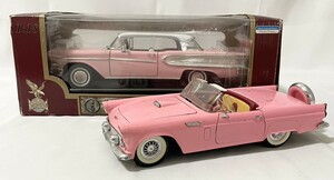 【AS 20340】1円～ ロードレジェンド ROAD LEGENDS 1/18 1958 フォード エドセル EDSEL 2台 ピンク 箱付 模型 アンティーク 車 現状品