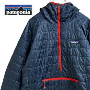 TC191さ@ Patagonia Aランク 美品 ナイロン 中綿 アノラック フーディー メンズM パタゴニア 