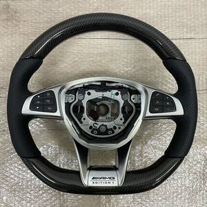  free shipping! super-beauty goods! Benz AMG EDITION1 W205 C63 coupe original carbon steering gear steering wheel A2054602603