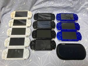 SONY ソニー PSP プレイステーションポータブル PSP-1000 10台 PSP-2000 2台 計12台 ソフトケース 電源入る台数多め 現状 h2w72