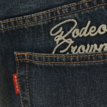 ■437980 RODEO CROWNS ロデオクラウンズ RCS ●カットオフジーンズ ロゴ ストレート デニムパンツ サイズM 2019SS レディース_画像4