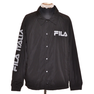 0494654 FILA filler 0 jacket coach jacket FM4790 size F men's black print 