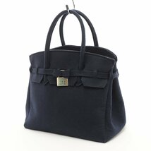 ◇493219 SAVE MY BAG ハンドバッグ フェルト レディース イタリア製 ネイビー_画像1