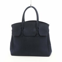 ◇493219 SAVE MY BAG ハンドバッグ フェルト レディース イタリア製 ネイビー_画像2