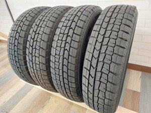 スタッドレスタイヤセット　155/65R14　ダンロップ　　ウインターマックス　WM02 2023年製　イボ付　バリ山　4本セット　　