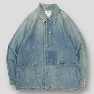 希少 極美品 visvim / ビズビム 18SS SS SECTION GANG COVERALL DAMAGED デニムカバーオール 0118105006007 1 SSM2990 ジャケット ブルゾン