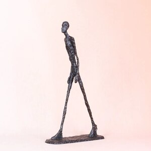  bronze made jakometi. walking man carving image famous ... sculpture replica Home decoration height 25cm ornament objet d'art study imported goods 