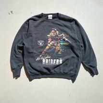 90s NFL RAIDERS DELTA ヴィンテージ 発泡 プリントスウェット made In Usa アメリカ製 レイダース Vintage 古着 デルタ ヴィンテージ_画像1