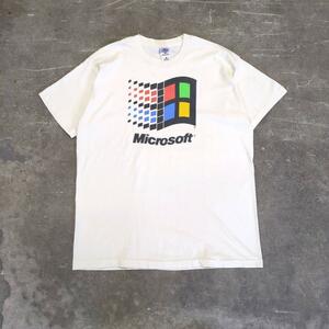 90s Fruit Of The Loom microsoft T Shirt フルーツオブザルーム ヴィンテージ Tシャツ ウィンドウズ マイクロソフト 企業物 古着