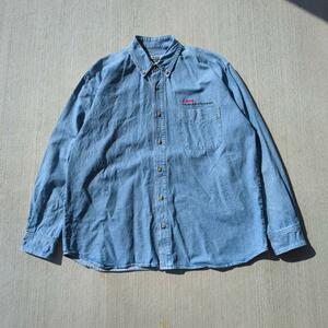 Canon Image Runner 企業物 長袖 デニムシャツ キャノン L Long Sleeve Denim Shirt Blue Generation L 古着 古着卸 ヴィンテージ 