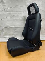 11.12.レカロ RECARO 2脚セット LX-M 黒フェイクレザー張り替え 張替え 張替 ブラックシングルステッチ 片側ダイヤル_画像3