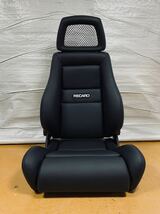 38.39.レカロ RECARO 2脚セット LS-L 黒フェイクレザー張り替え 張替え 張替 ブラックシングルステッチ 両側ダイヤル_画像6