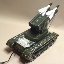 1960年代 当時物 マスダヤ/増田屋 ミサイルタンク リモコン ブリキ ( 古い 昔の ビンテージ 昭和レトロ Vintage Masudaya Tin toy Tank )_画像4