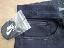 ☆★送料無料「NIKE SB FTM デニム 5ポケット パンツ」新品 32 Lサイズ ナイキ DUNK ダンク等に合わせてみては_画像6