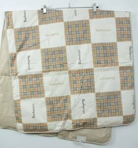 N745　バーバリー　BURBERRY　ブランケット　ダウンケット　チェック柄　ひざ掛け　ブランケット　