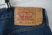 O489　Levi's　リーバイス　501　2002年製　フィリピン製　デニム　ジーンズ　インディゴ　サイズW32　メンズ　_画像6