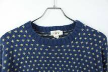 A093　J.Crew　ジェイクルー　90年代　90s　ウール100%　ウールセーター　ネイビー　紺　サイズL　メンズ_画像2